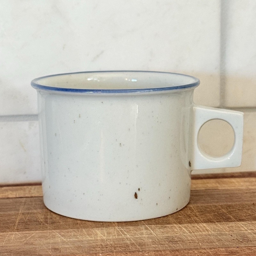 Dansk Blue Mist Rim Coffee Tea Cup Denmark Blue Stamp Niels Refsgaard‎